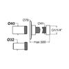PASSEPARTOUT TUBO CORR. 32 L. 500 CROMO PP610 Foto 2