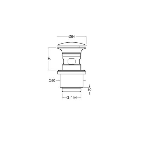 UD 389S PILETTA LAVABO CON TROPPO PIENO CROMATO 51 Foto 2