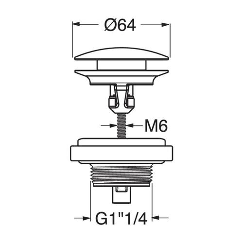 SCARICO LAVABO E BIDET RIBASSATO 1 1/4 UD850S Foto 2