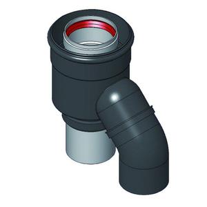 ADATTATORE CAMINO D. 80/80 INT. ALU ESTERNO PVC