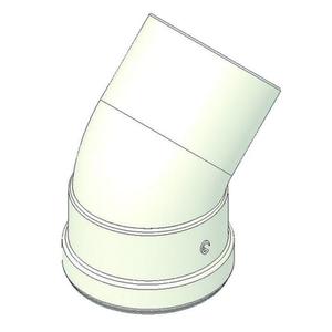 CURVA ALLUMIN. 45 D.60 M/F BIANCO