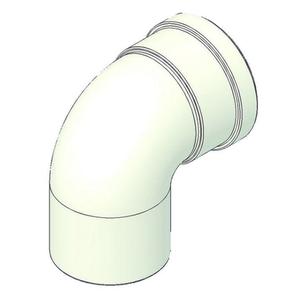 CURVA ALLUMIN. 90 D.60 M/F BIANCO