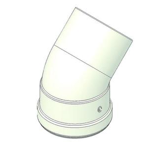 CURVA FUMI 45 MF D. 130 C/OR BIANCA