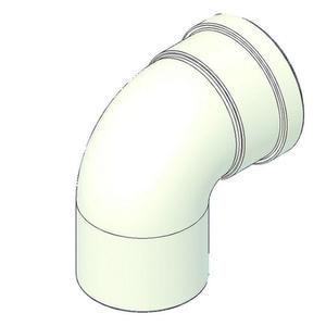 CURVA FUMO 90 ALLUMINIO BIANCO C/OR MF D. 100