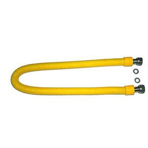 FLEX GAS RIVESTITO GIALLO CORRUGATO 3/4 MF(0,5-1MT)