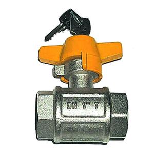 VALVOLA SFERA FF X GAS 1 CON SERRATURA