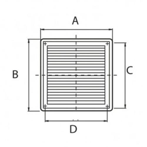 GRIGLIA QUADRATA 230 X 230 RAME Foto 2