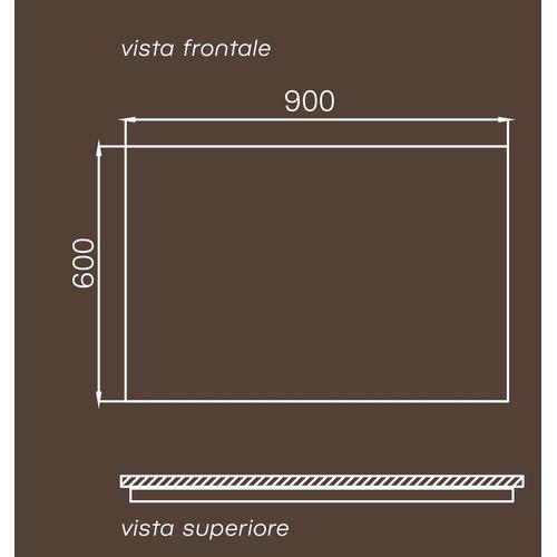 RADIATORE GEMINI NEW H. 600 X L. 900 NERO 400W Foto 2