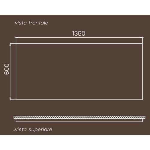 RADIATORE GEMINI NEW H. 600 X L. 1350 BIANCO 600W Foto 2