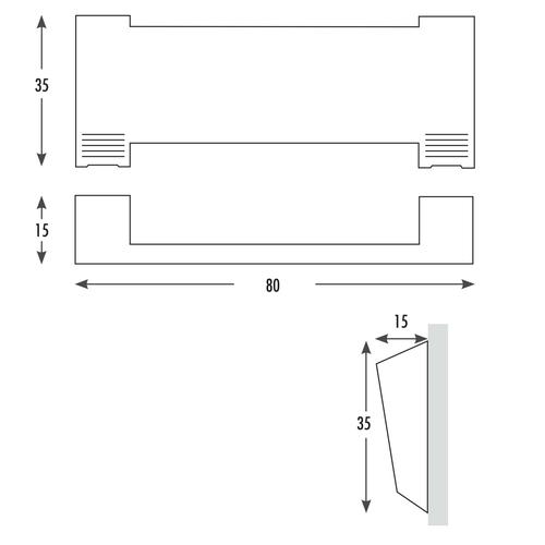 RADIATORE BRIDGE NEW 800X350X150 GRIGIO 370/600W Foto 2