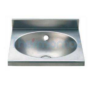 LAVABO CON ALZATINA IN ACCIAIO INOX 400X350
