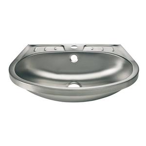 LAVABO INOX (CM. 55) CON MENSOLE E RACCORDO PILETTA