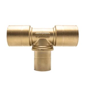 TEE RIDOTTO OTTONE A PRESSARE GAS DN15-12-15