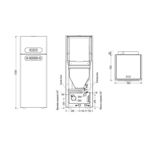 AQA C CALDAIA BASAMENTO PELLET 18KW SOLO RISC Foto 2