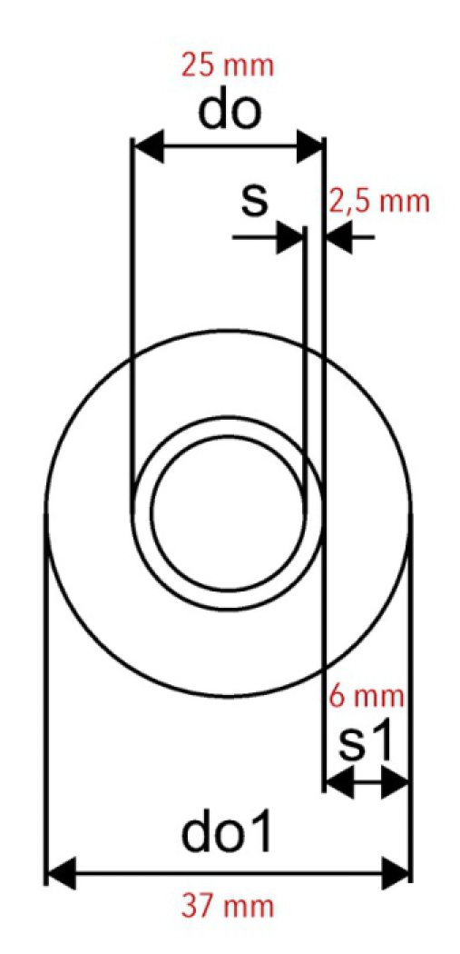 Tube multicouche Uponor Uni Pipe PLUS tube nu en barre 1060785 dimension-Ø  25x2,5 mm