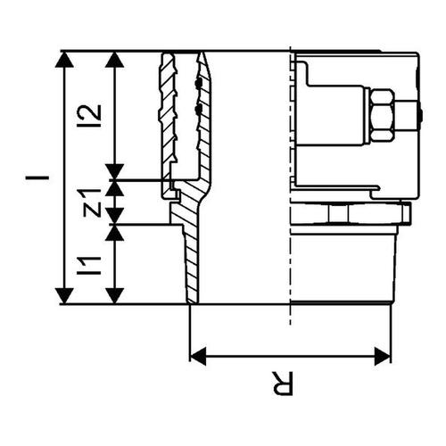 RACCORDO DIRITTO MASCHIO PN6 125X11,4-R4 Foto 2