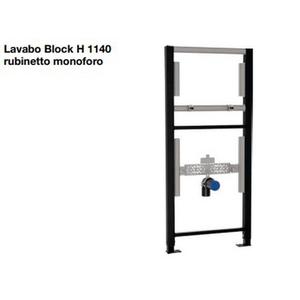 LAVABO BLOCK H 1140 PORTA RUBINETTO MONOFORO