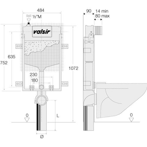 TROPEAS FIXSYSTEM CASSETTA INCASSO WC SOSPESO Foto 3