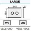 PLACCA INOX CROMO LUCIDO LARGE VS0877905 Foto 2