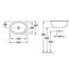 LOOP 6155 LAVABO INCASSO 50X35,5 C/T BIANCO ALPINO Foto 2