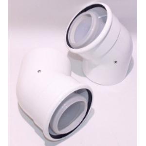 KIT 2 PEZZI CURVA 45 COASSIALE 125/80