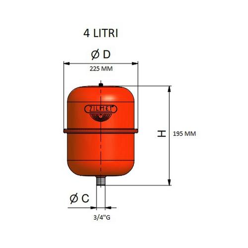 VASO ESPANSIONE X TERMO LT. 4 CE CAL-PRO Foto 20
