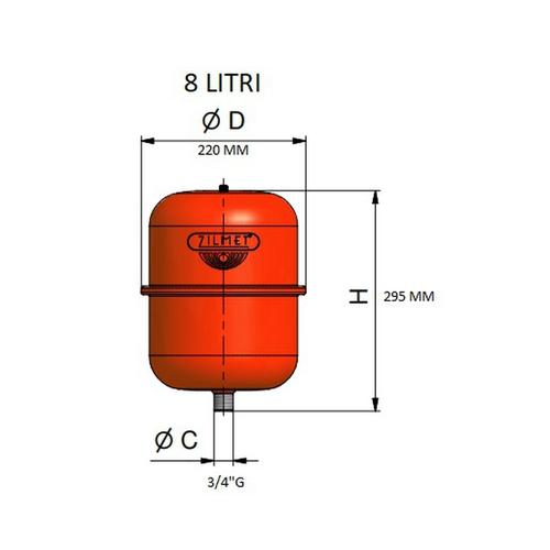 VASO ESPANSIONE X TERMO LT. 4 CE CAL-PRO Foto 21