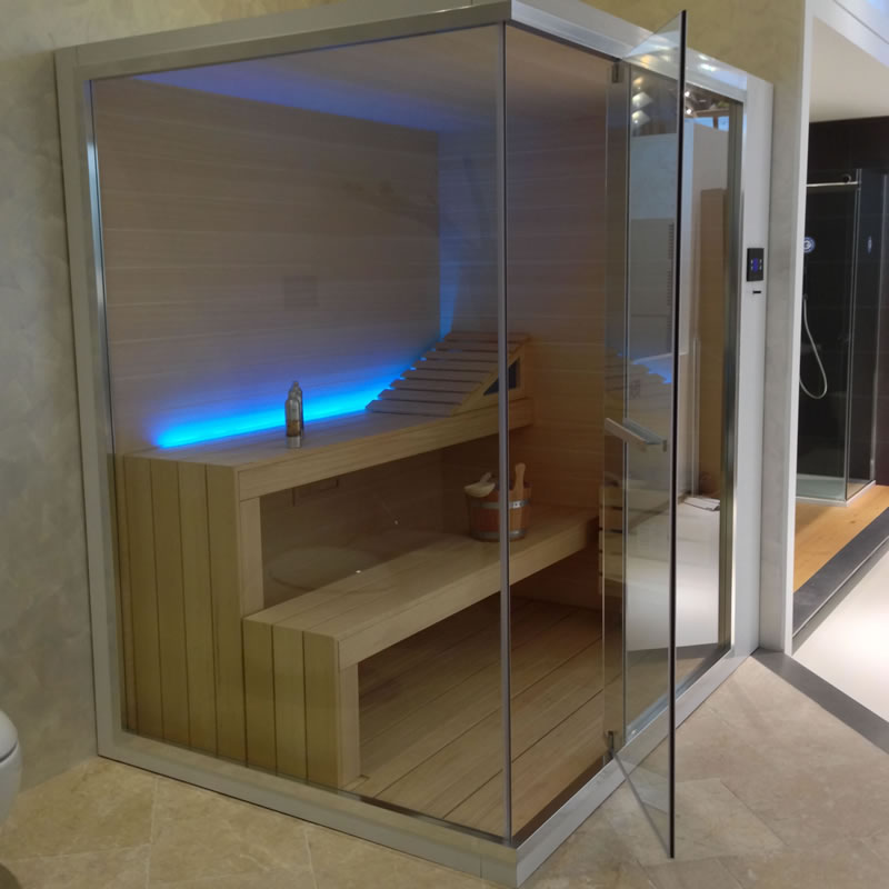 sauna trasparente
